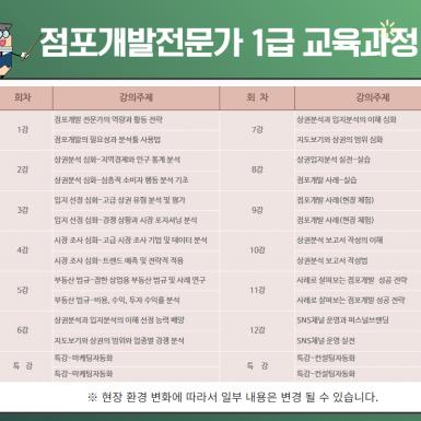 점포개발전문가과정